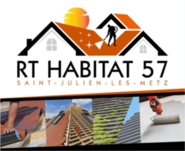 Logo RT Habitat - Couvreur 57  (Réparation, Fuites, Nettoyage Toiture, Façade, Couverture, Désamiantage) Moselle
