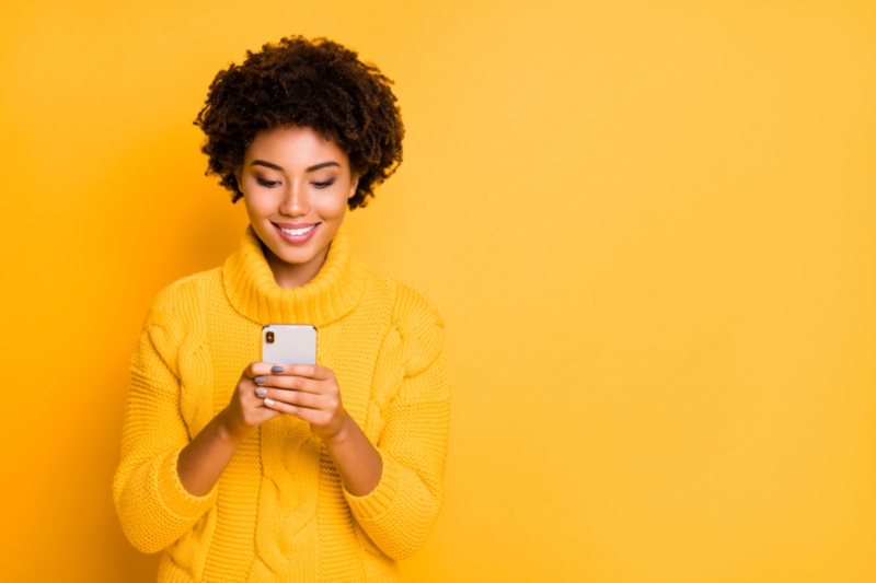 Young woman on her smartphone