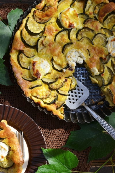 Zucchini-Ziegenkäse-Torte