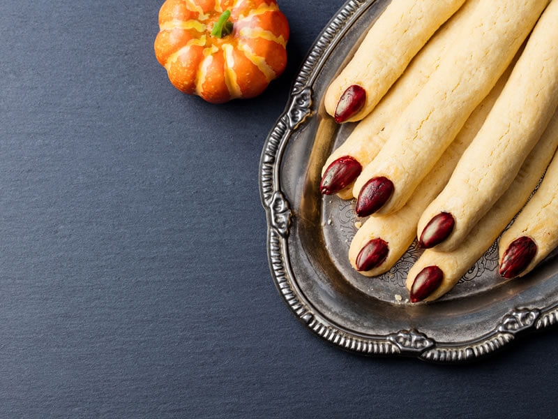 Halloween witch's finger biscuits recipe