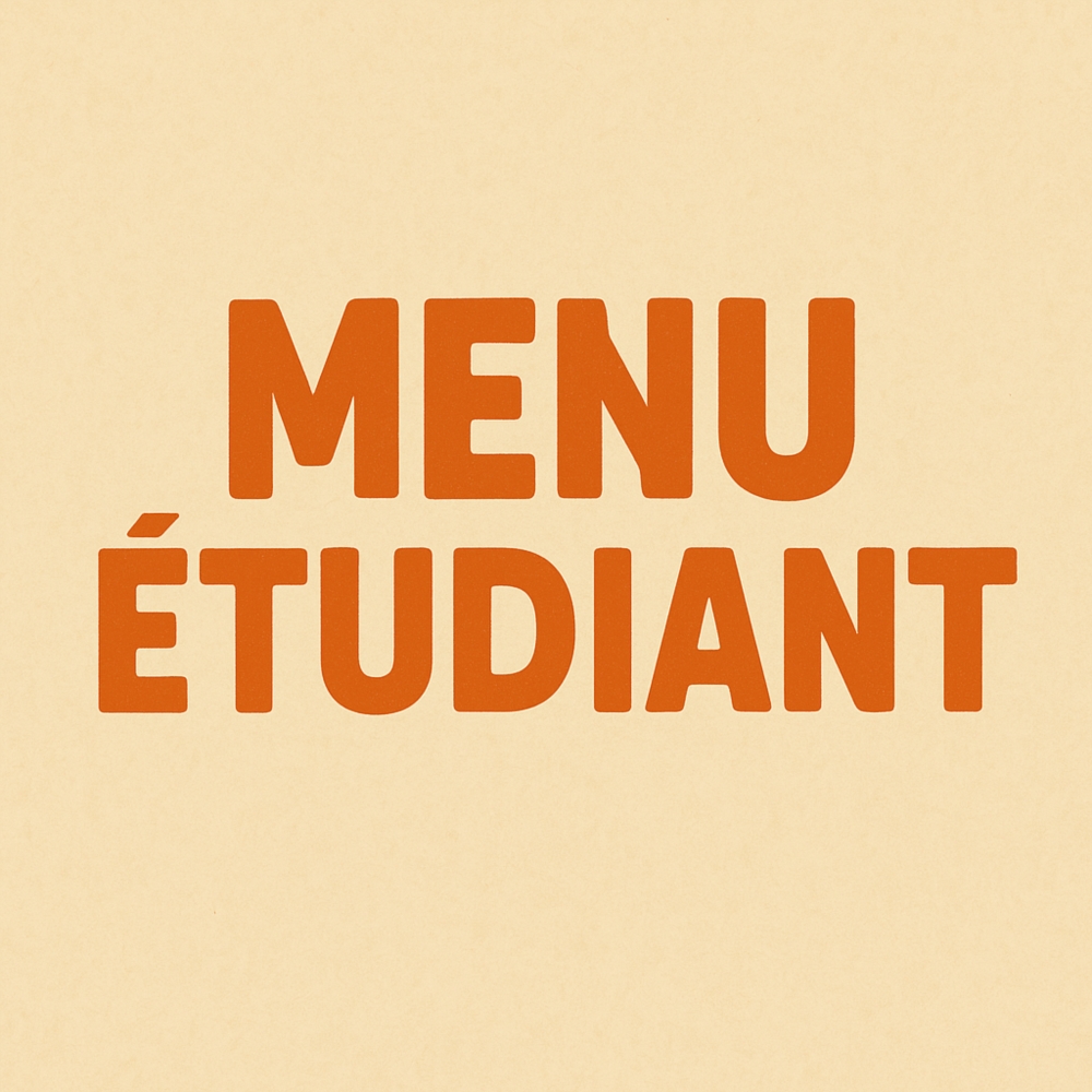 Menu Étudiant – à partir de 9,50 €