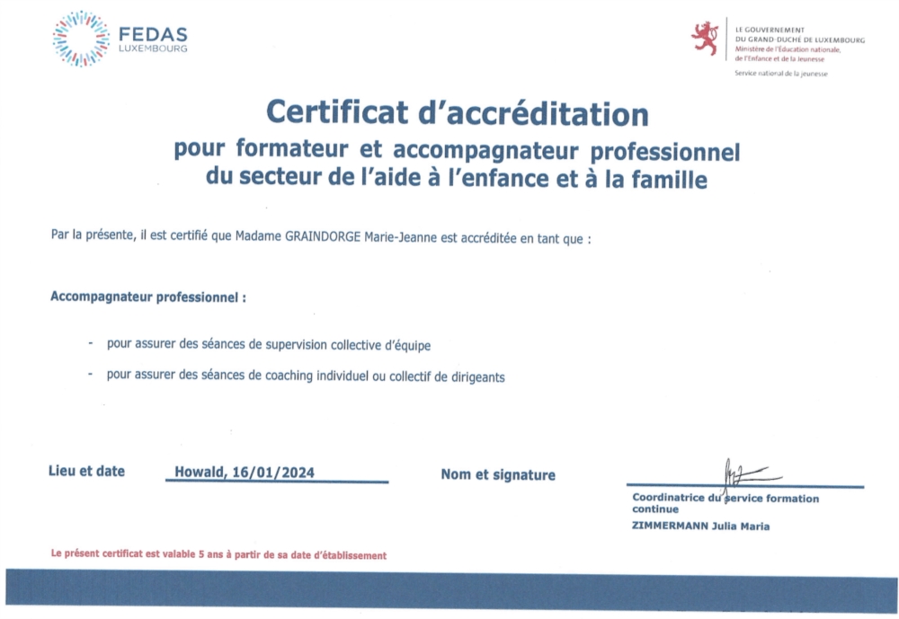 Certification FEDAS