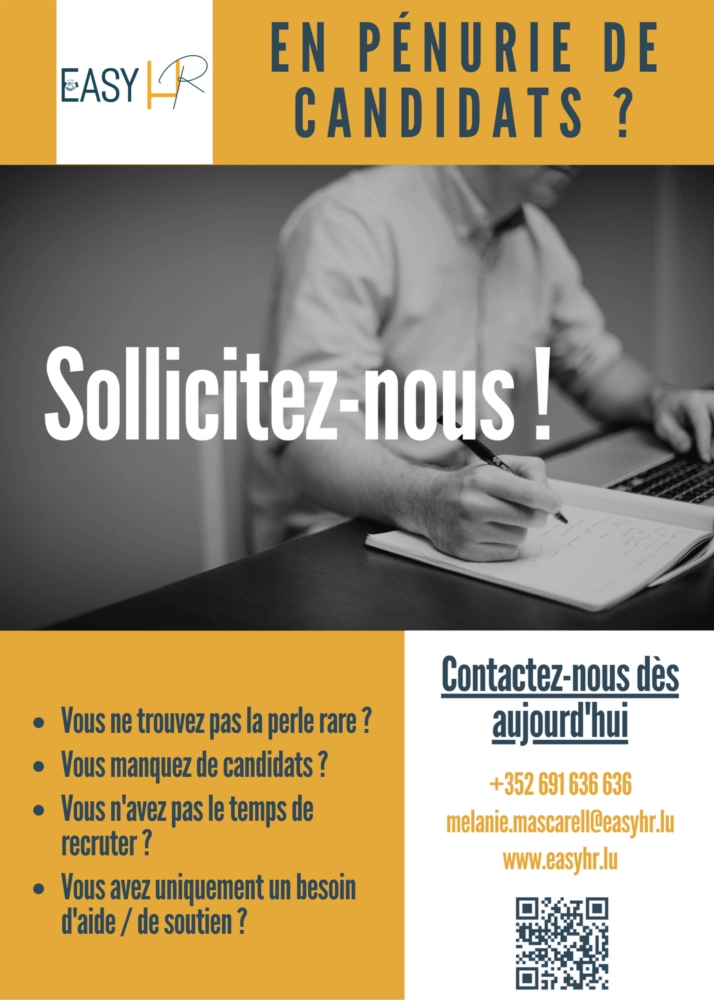 Recrutons pour vous !