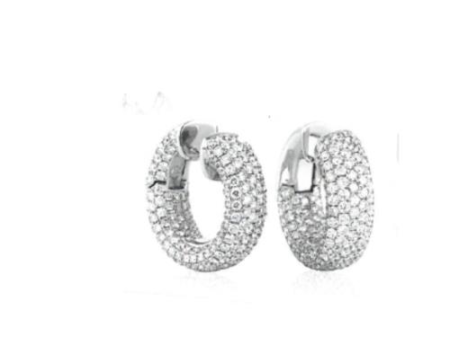 Boucles d'oreilles serties brillant