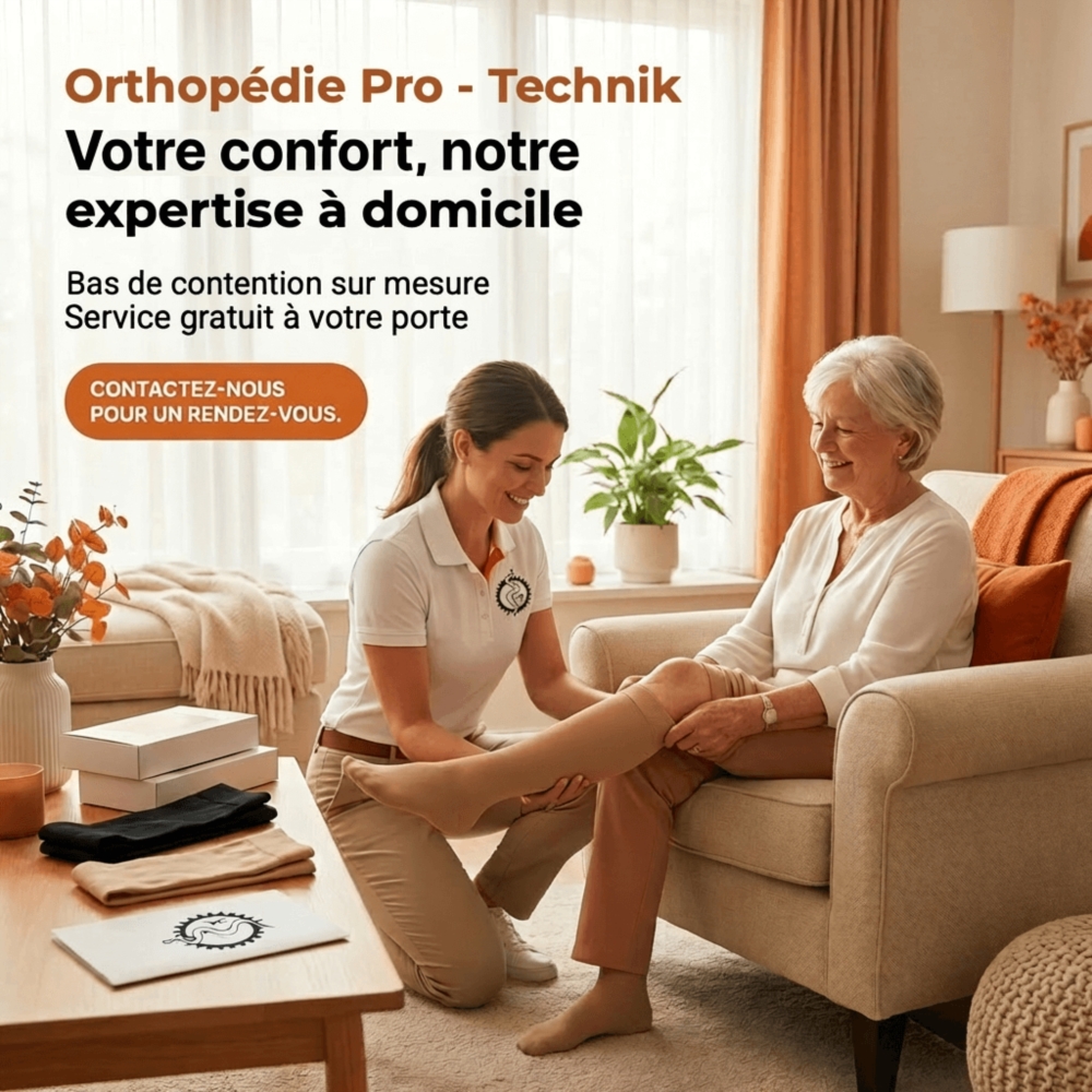 Kompressiounsstrëmp zu Lëtzebuerg-GRATIS Service Doheem