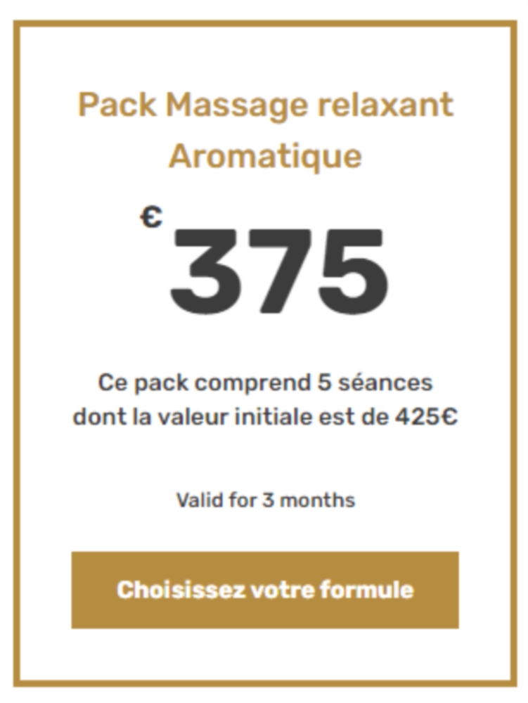 Pack Massage relaxant Aromatique