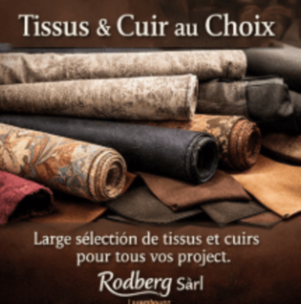 Un large choix de tissus et cuirs