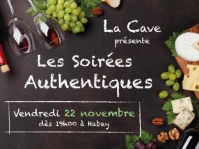 Soirée Authentique : Le vendredi 22 novembre 2019