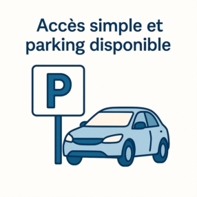 Accès simple et parking disponible
