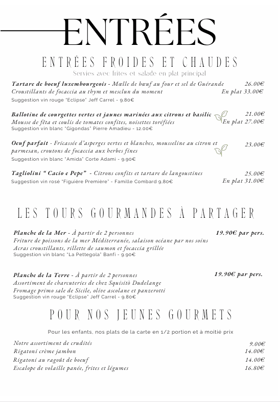 Entrées