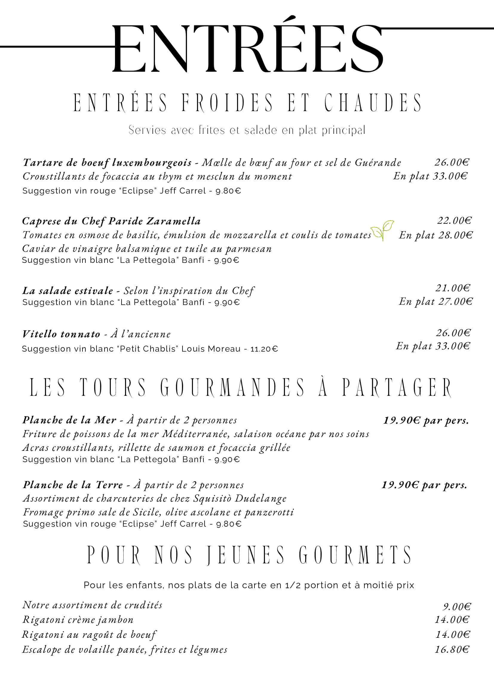 Entrées