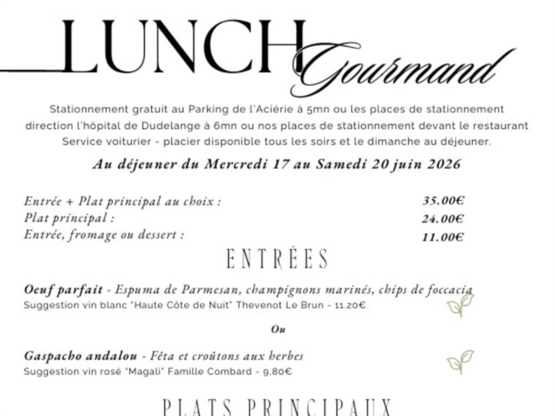 Lunch Gourmand