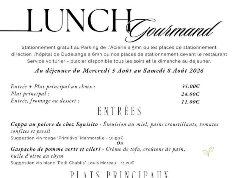 Lunch Gourmand