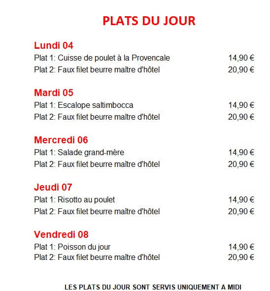 Menu du jour du 04/08/25 au 08/08//25 1