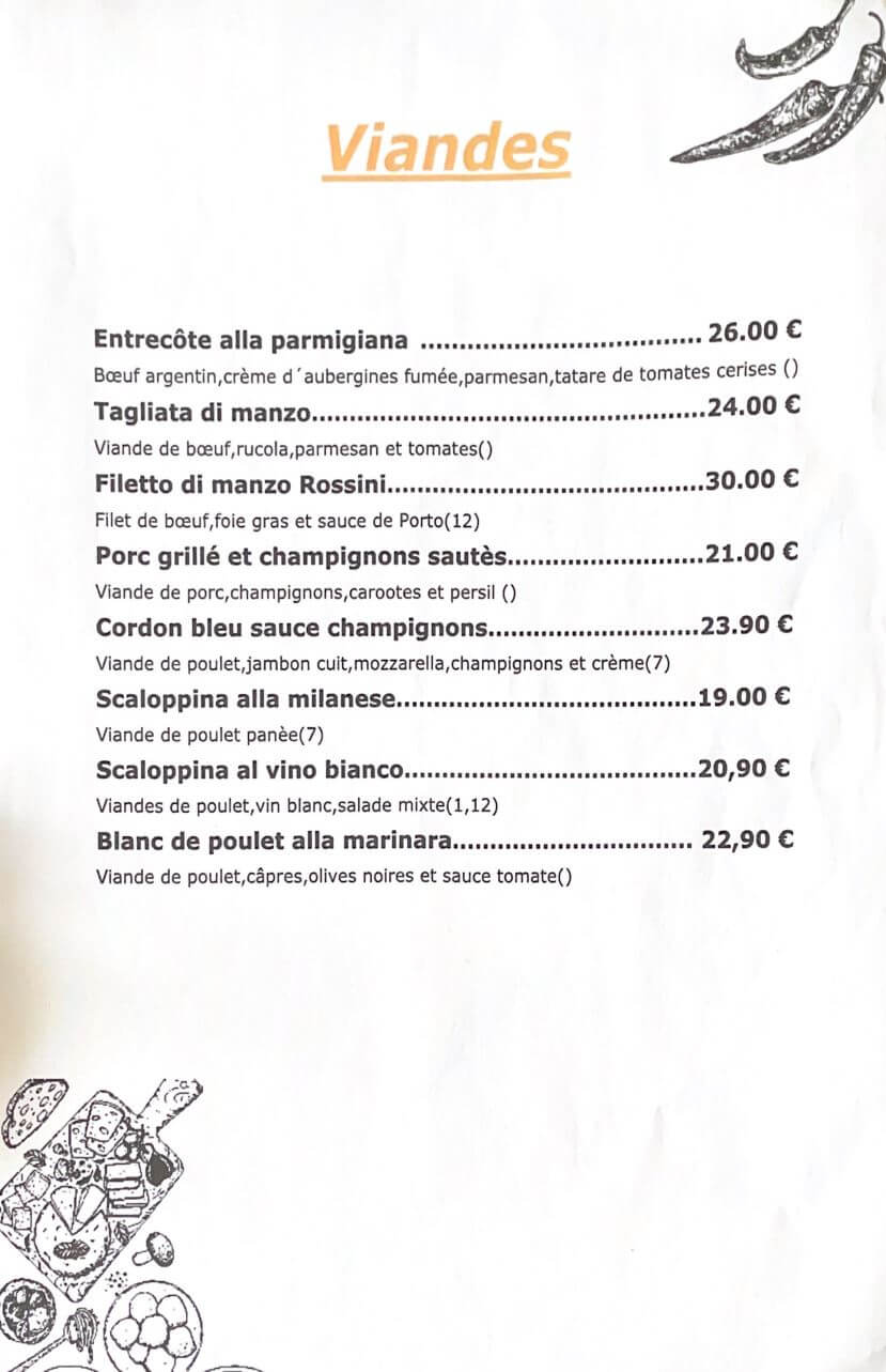 Menu Carte  6