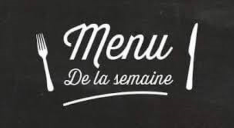 menu de la semaine