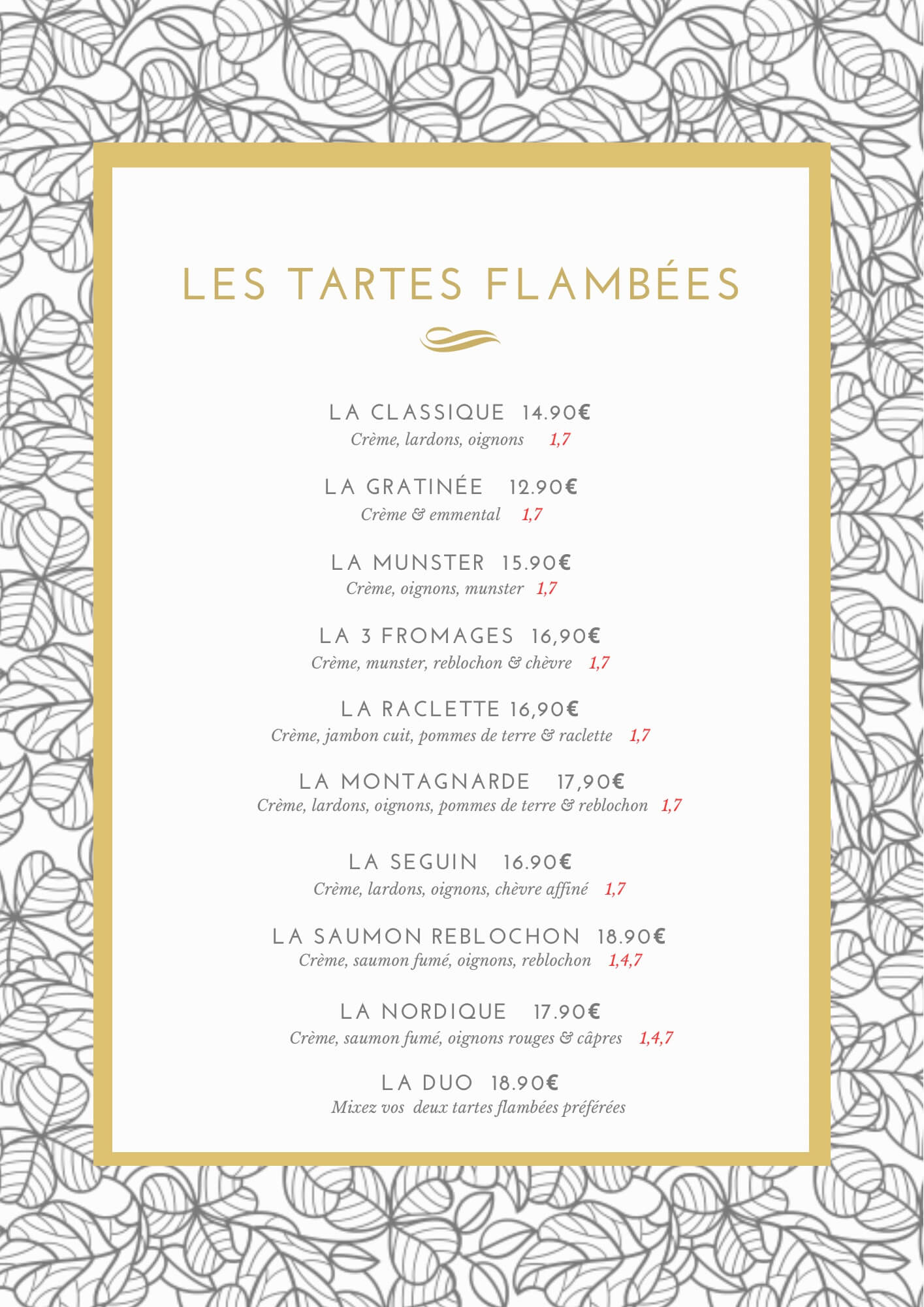 Les tartes flambées