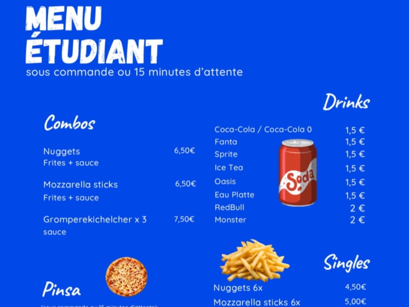 Menu Etudiant