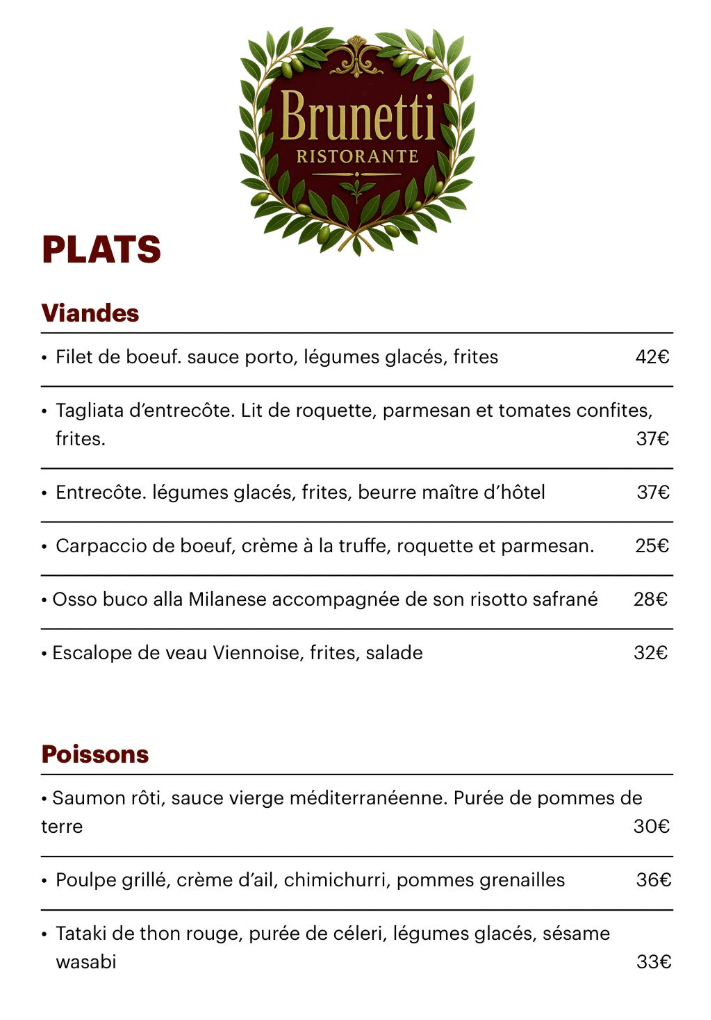 Plats et Poissons