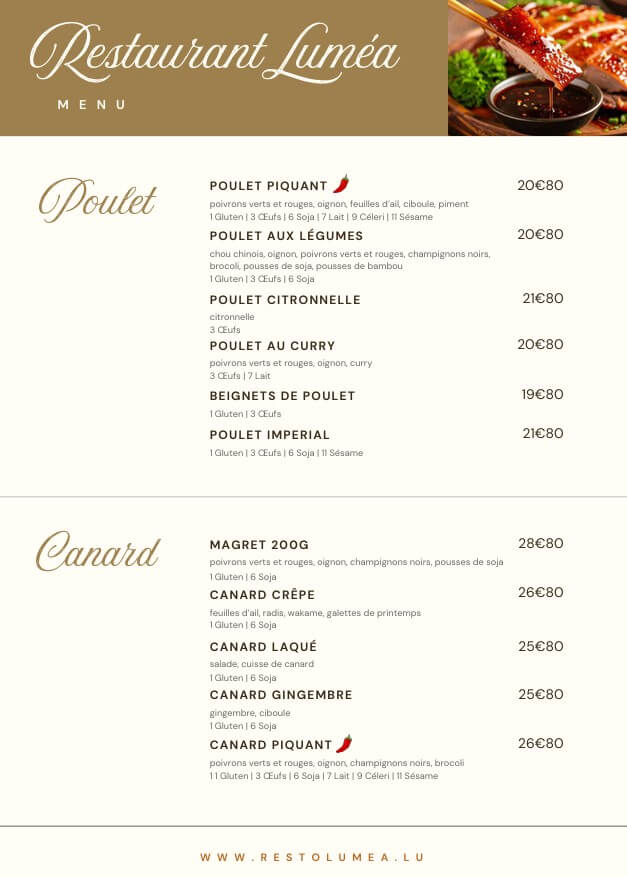 Poulet et Canard