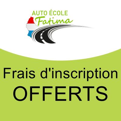Frais d'inscription offerts